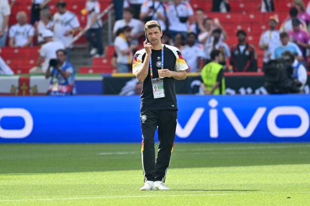 19 06 2024, xsltx, European Football Championship 2024, Germany Hungary emspor, v l Thomas Mueller Müller, Germany, 13 DFL DFB REGULATIONS PROHIBIT ANY USE OF PHOTOGRAPHS as IMAGE SEQUENCES and or QUASI VIDEO Stuttgart