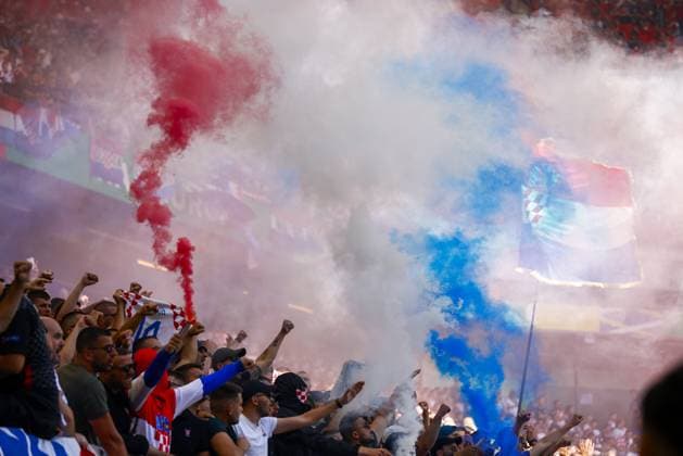HAMBURG, Volkspark Stadium ,19-06-2024 , European Football Championship Euro2024, Group stage match no.15 between Croatia and Albania, Fans of Croatia Croatia - Albania (Euro2024)  x25532863x Copyright: