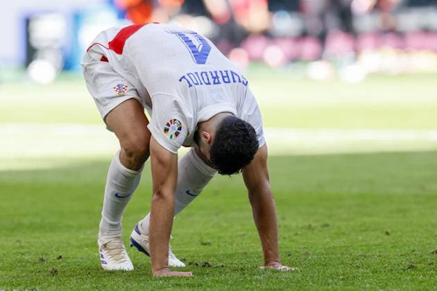 HAMBURG, Volkspark Stadium ,19-06-2024 , European Football Championship Euro2024, Group stage match no.15 between Croatia and Albania, Croatia player Josko Gvardiol after the 2-2 Croatia - Albania (Euro2024)  x25532926x Copyright: