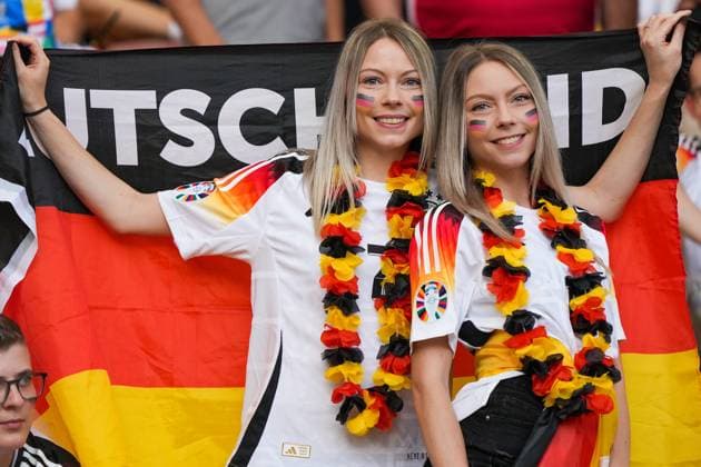 German fans are looking forward to the match Stuttgart 19 06 2024 Germany vs Hungary, EURO2024, Group A, M14, EM Arena Stuttgart