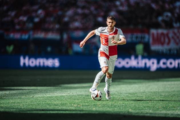 Soccer Men UEFA European Football Championship 2024 Group B Croatia vs Albania 19 06 2024 Andrej Kramaric 9, Croatia with the ball Hamburg Volksparkstadion Hamburg Germany