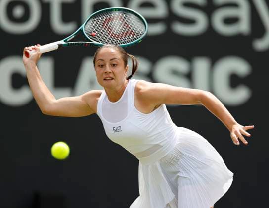 19th June 2024; Edgbaston Priory Club, Birmingham, England: Rothesay Tennis Classic Birmingham, Day 3; Elizabetta Cocciaretto (ITA) in her womens singles match against Sloane Stephens (USA)  ActionPlus12656820 RogerxEvans