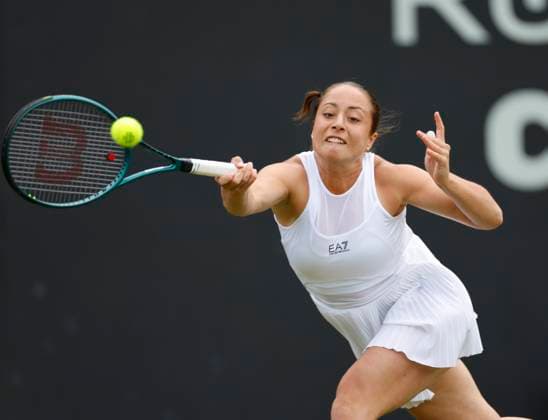 19th June 2024; Edgbaston Priory Club, Birmingham, England: Rothesay Tennis Classic Birmingham, Day 3; Elizabetta Cocciaretto (ITA) in her womens singles match against Sloane Stephens (USA)  ActionPlus12656823 RogerxEvans