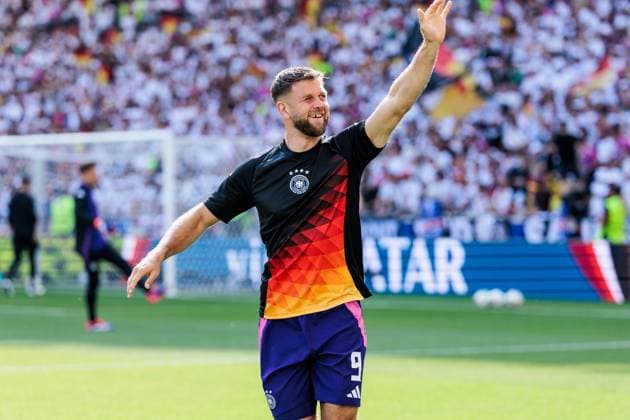 UEFA EURO 2024 Germany Hungary 19 06 2024 Niclas Füllkrug Germany, 9 waves during the warm up UEFA EURO 2024 Germany Hungary Stuttgart Arena, Stuttgart on 19 06 2024 Copyright: xBEAUTIFULxSPORTS Wunderlx