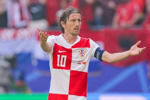 Croatia v Albania: Group B - UEFA EURO, EM, Europameisterschaft,Fussball 2024 HAMBURG, GERMANY - JUNE 19: Luka Modric of Croatia reacts during the UEFA EURO 2024 group stage match between Croatia and Albania at Volksparkstadion on June 19, 2024 in Hamburg, Germany. LukaxStanzl PIXSELL