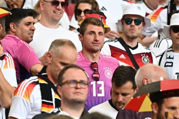 19 06 2024, xscotx, European Football Championship 2024, Germany Hungary, emspor, v l Simon Müller brother of Thomas Mueller Müller, Germany, 13 Stuttgart