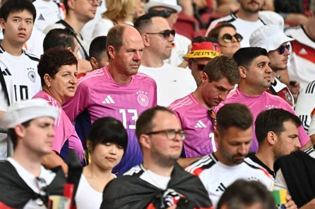 19 06 2024, xscotx, European Football Championship 2024, Germany Hungary, emspor, f l Klaudia and Gerhard Müller parents , Simon Müller brother of Thomas Mueller Müller, Germany, 13 Stuttgart