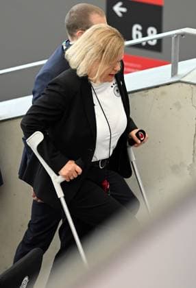 19 06 2024, xjhx, European Football Championship 2024, Germany Hungary emspor, v l Nancy Faeser, Federal Minister of the Interior and for Home Affairs of the Federal Republic of Germany UEFA REGULATIONS PROHIBIT ANY USE OF PHOTOGRAPHS as IMAGE SEQUENCES and or QUASI VIDEO Stuttgart