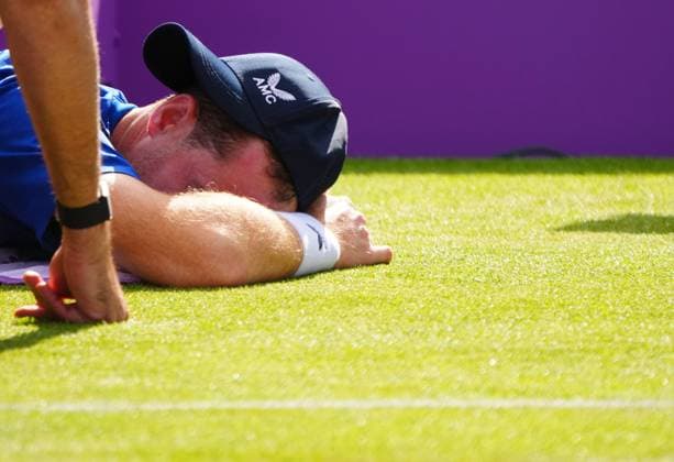 Andy Murray is forced to retire with an injury in the first set Cinch Championships, Day 3, Tennis, Queen s Club, London, UK - 19 June 2024  Copyright: xJavierxGarcia Shutterstockx 14543332av