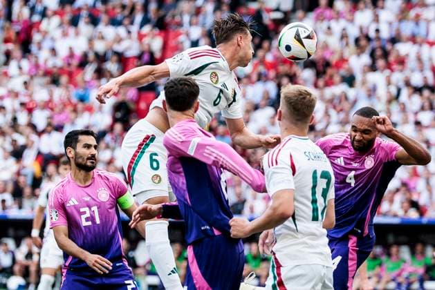 UEFA EURO 2024 Germany Hungary 19 06 2024 Willi Orban Hungary, 6 by head UEFA EURO 2024 Germany Hungary Stuttgart Arena, Stuttgart on 19 06 2024 Copyright: xBEAUTIFULxSPORTS Wunderlx