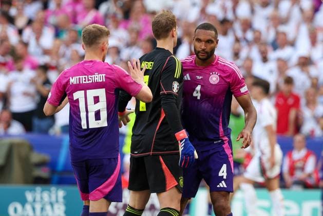 Maximilian Mittelstaedt 18 Germany , Manuel Neuer 1 Germany , Jonathan Tah 4 Germany , Germany vs Hungary, Football, UEFA Euro 2024, Group stage, Matchday 2, 19 06 2024 Stuttgart Baden Wuerttemberg Germany Copyright: xkolbert-press ChristianxKolbertx