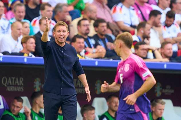 DFB headcoach Julian Nagelsmann , Bundestrainer, Nationaltrainer, angry with Joshua Kimmich, DFB 6 in the group stage match GERMANY - HUNGARY of the UEFA European Championships 2024 on Jun 19, 2024 in Stuttgart, Germany.
