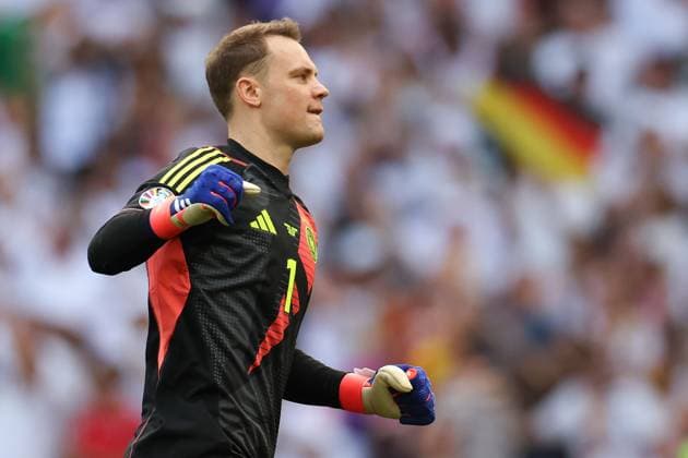 Stuttgart, Arena Stuttgart Wednesday, June 19, 2024 UEFA EURO 2024 Germany, Group A stage Matchday 2 Group A Germany Hungary, goalkeeper, Torwart Manuel Neuer Germany Torjubel, Goal celebration, celebrate the goal Copyright: JoaquimxFerreira