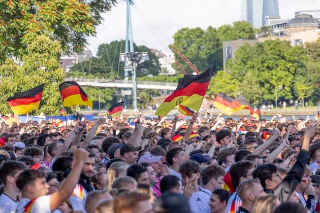 Fanzone Fan Mile Frankfurt am Main, 19 06 2024 Germany Fhane, flag, fans, spectators, sea of flags, Fanzone Fan Mile Frankfurt, Frankfurt am Main, Fanzone Fan Mile, 19 6 2024 Copyright: xBEAUTIFULxSPORTS Gawlikx