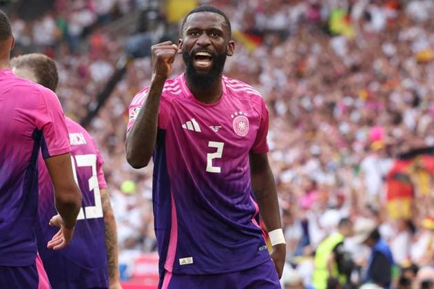 Stuttgart, Arena Stuttgart Wednesday, June 19, 2024 UEFA EURO 2024 Germany, Group A stage Matchday 2 Group A Germany Hungary, Antonio Ruediger Germany Torjubel, Goal celebration, celebrate the goal Copyright: JoaquimxFerreira