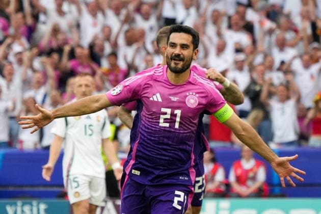 celebrate the goal, goal celebration for 2 0 Ilkay Gündogan Germany Germany, 21 Stuttgart 19 06 2024 Germany vs Hungary, EURO2024, Group A, M14, EM Arena Stuttgart