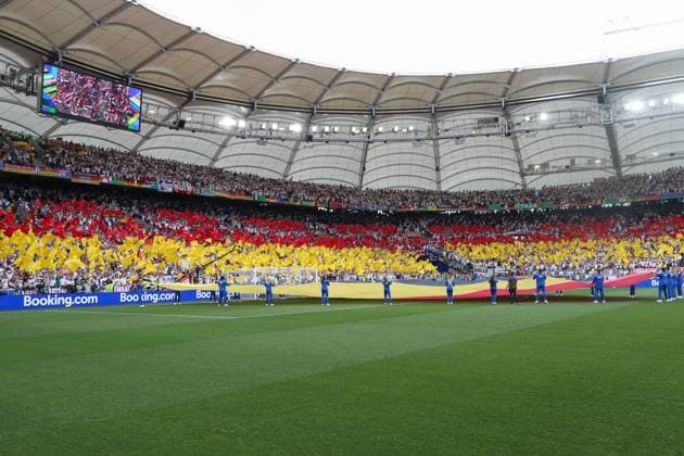 Euro 2024 Germany Hungary on 19 06 2024 in the Stuttgart Arena in Stuttgart The Germany fans with a choreography MH