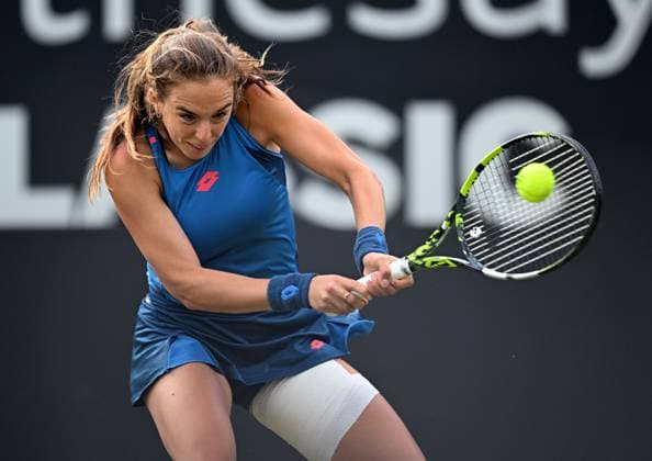Lucia Bronzetti of Italy in action during her second round match Rothesay Classic Birmingham, Day 3, Tennis, Edgbaston Priory Club, Birmingham, UK - 19 June 2024  Copyright: xAnnaxGowthorpe Shutterstockx 14543326bp