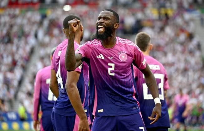 Football Euro 2024 Group A 19 06 2024 Germany Hungary Germany Cheering after the 2-0 goal, Antonio Ruediger