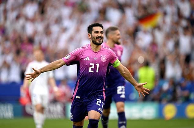 Soccer Euro 2024 Group A 19 06 2024 Germany Hungary Germany cheering after the goal to 2 0, goal scorer Ilkay Guendogan