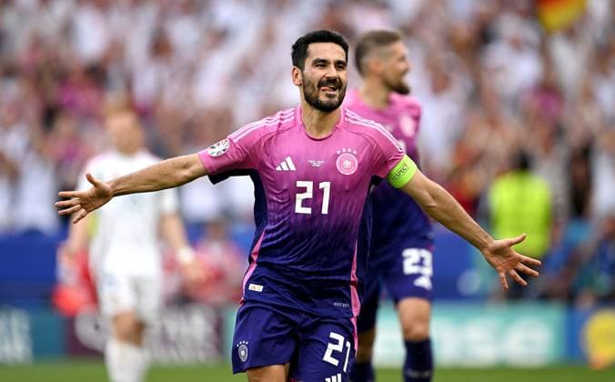 Soccer Euro 2024 Group A 19 06 2024 Germany Hungary Germany cheering after the goal to 2 0, goal scorer Ilkay Guendogan