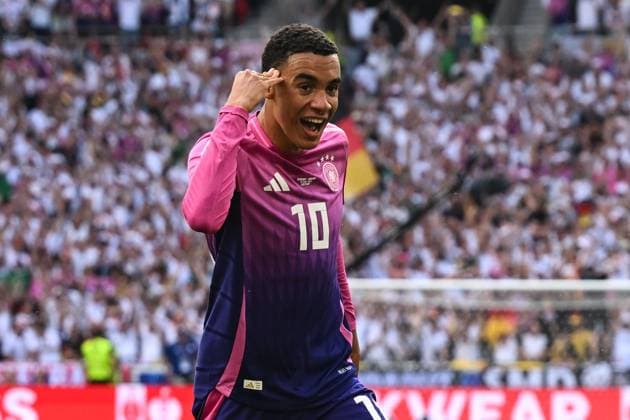 Goalscorer Jamal Musiala Germany,10 scores to 1 0 Football, men, season 2023 24, Euro 20204 Group A 2 matchday in Stuttgart, Germany Hungary, v l , 19 06 2024, Copyright: xMatthiasxKochx