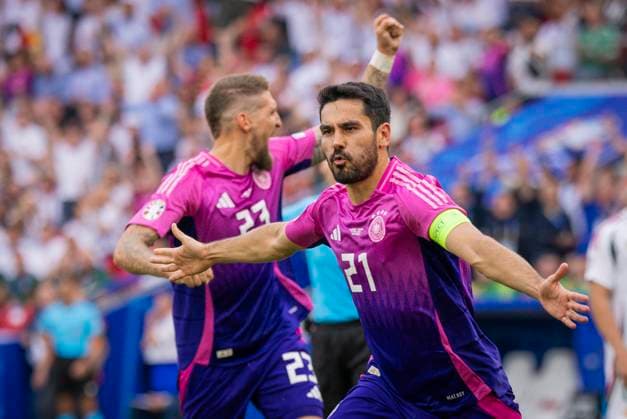 Stuttgart, Germany 19th Jun 2024 Goal celebration Ilkay Gündogan DFB Robert Andrich DFB Germany Hungary Germany Hungary 19 06 2024