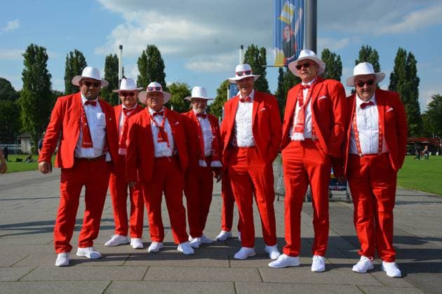 Swiss fans at the stadium during UEFA EURO, EM, Europameisterschaft,Fussball 2024 - Scotland vs Switzerland, UEFA European Football Championship in Colony, Germany, June 19 2024  Copyright: xPasqualexGolia IPAxSportx xipa-ax xx IPA_47284442 IPA_Agency_IPA47284442