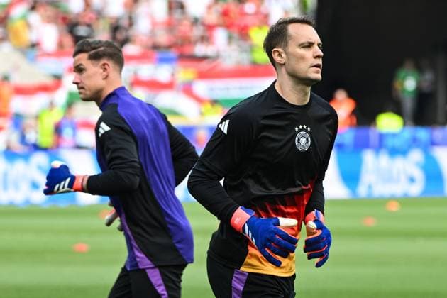 Goalkeeper Manuel Neuer Germany,1 and goalkeeper Marc Andre ter Stegen Germany,22 Football, men, season 2023 24, Euro 20204 Group A 2 matchday in Stuttgart, Germany Hungary, v l , 19 06 2024, Copyright: xMatthiasxKochx