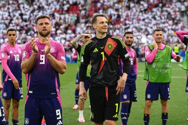 Goalkeeper Manuel Neuer Germany,1 and Niclas Fuellkrug Füllkrug Germany,9 Football, men, season 2023 24, Euro 20204 Group A 2 matchday in Stuttgart, Germany Hungary, v l , 19 06 2024, Copyright: xMatthiasxKochx