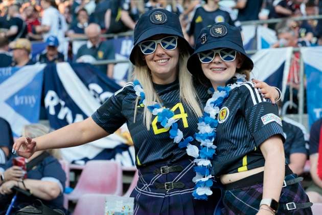 Scotland v Switzerland: Group A - UEFA EURO, EM, Europameisterschaft,Fussball 2024 Scottish fans before the UEFA EURO 2024 group stage match between Scotland and Switzerland at Cologne Stadium on June 19, 2024 in Cologne, Germany. Cologne Cologne Stadium Germany Germany Copyright: xRichardxSellers Sportsphoto APLx 14041493