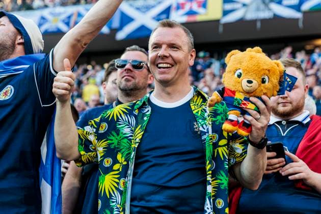 UEFA EURO 2024 Scotland Switzerland 19 06 2024 Impressions Fans in the stands before kick-off UEFA EURO 2024 Scotland Switzerland Stadium Cologne, Cologne on 19 06 2024 Copyright: xBEAUTIFULxSPORTS Meuselx
