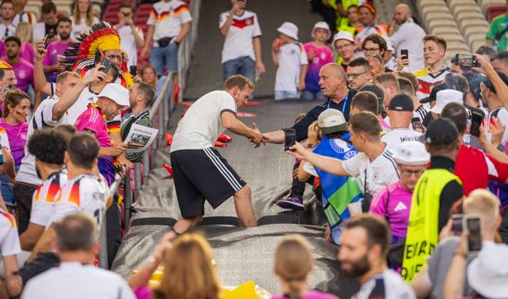 Stuttgart, Germany 19th Jun 2024 Final jubilation by Trainer Julian Nagelsmann his girlfriend Lena Wurzenberger Germany Germany Hungary Germany Hungary 19 06 2024