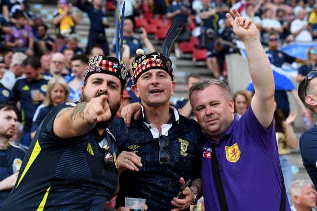 Soccer UEFA EURO 2024 Group Stage 2 Matchday Scotland Switzerland on 19 06 2024 at Köln Stadion in Cologne Fans Spectators Scotland xRJPGx
