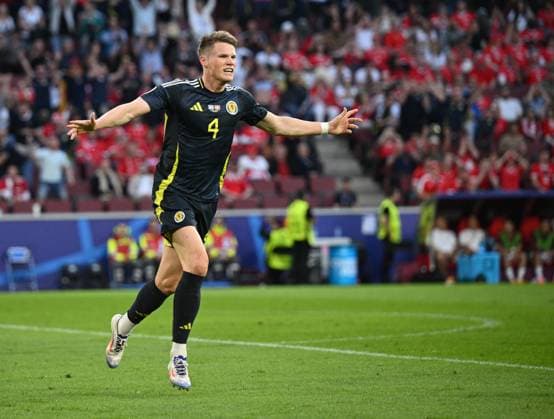 Fußball EURO 2024 Scotland - Switzerland 8711935 19.06.2024 Scotland s Scott McTominay reacts during the UEFA EURO, EM, Europameisterschaft,Fussball 2024 Group A soccer match between Scotland and Switzerland at the Cologne Stadium in Cologne, Germany. Alexey Filippov Sputnik Cologne Germany  Copyright: xAlexeyxFilippovx