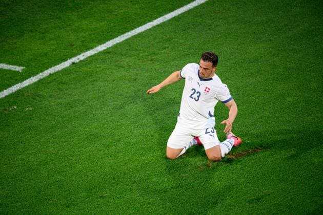 DORTMUND, GERMANY - 19 JUNE, 2024: Xherdan Shaqiri The football match of EURO 2024 Scotland vs. Switzerland at Signal Iduna Park  Copyright: xVITALIIxKLIUIEVx