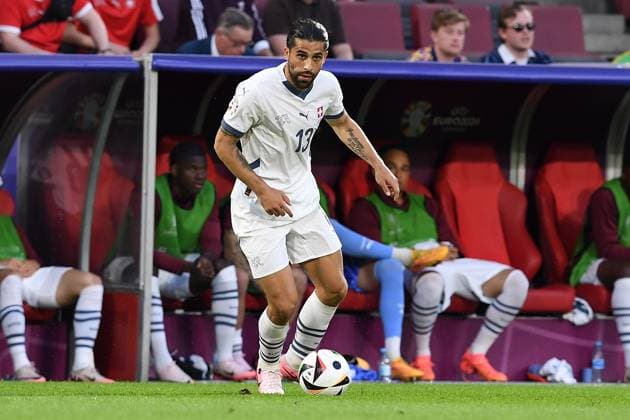 Soccer UEFA EURO 2024 Group Stage 2 Matchday Scotland Switzerland on 19 06 2024 at Köln Stadion in Cologne Ricardo Rodriguez Switzerland xRx