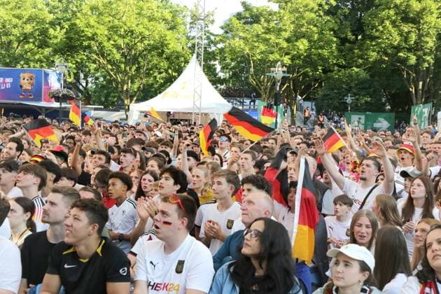 19 06 2024 Dortmund, Fanzone Friedensplatz, broadcast UEFA EURO2024 group match Germany vs. Hungary, final score 2 0