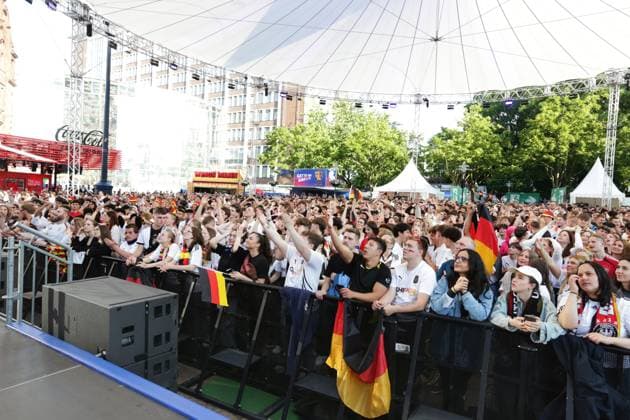 19 06 2024 Dortmund, Fanzone Friedensplatz, broadcast UEFA EURO2024 group match Germany vs. Hungary, final score 2 0