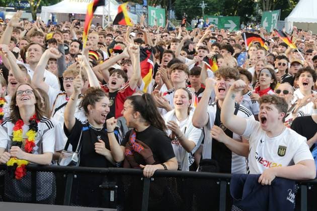 19 06 2024 Dortmund, Fanzone Friedensplatz, broadcast UEFA EURO2024 group match Germany vs. Hungary, final score 2 0