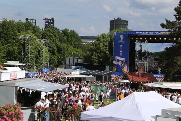 19 06 2024 Dortmund, fan zone in Westfalenpark, also broadcast UEFA EURO2024 group match Germany vs. Hungary, final score 2 0