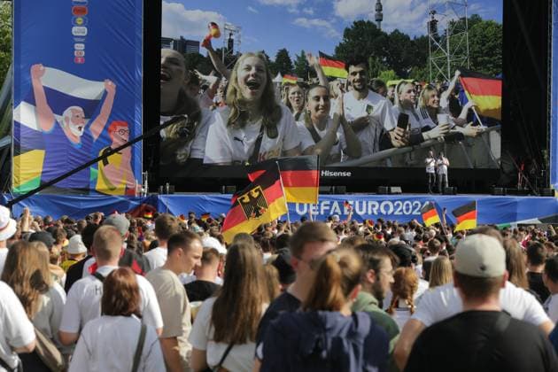 19 06 2024 Dortmund, fan zone in Westfalenpark, also broadcast UEFA EURO2024 group match Germany vs. Hungary, final score 2 0