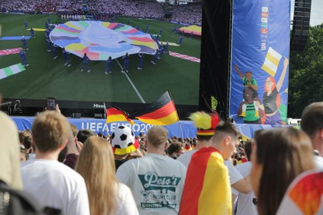 19 06 2024 Dortmund, fan zone in Westfalenpark, also broadcast UEFA EURO2024 group match Germany vs. Hungary, final score 2 0