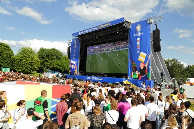 19 06 2024 Dortmund, fan zone in Westfalenpark, also broadcast UEFA EURO2024 group match Germany vs. Hungary, final score 2 0
