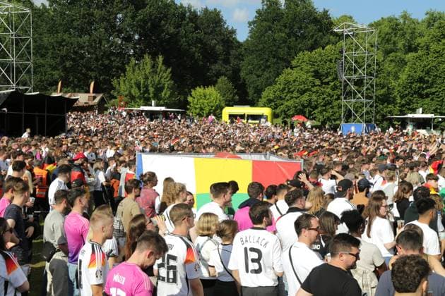 19 06 2024 Dortmund, fan zone in Westfalenpark, also broadcast UEFA EURO2024 group match Germany vs. Hungary, final score 2 0