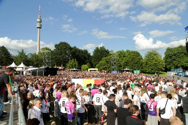 19 06 2024 Dortmund, fan zone in Westfalenpark, also broadcast UEFA EURO2024 group match Germany vs. Hungary, final score 2 0