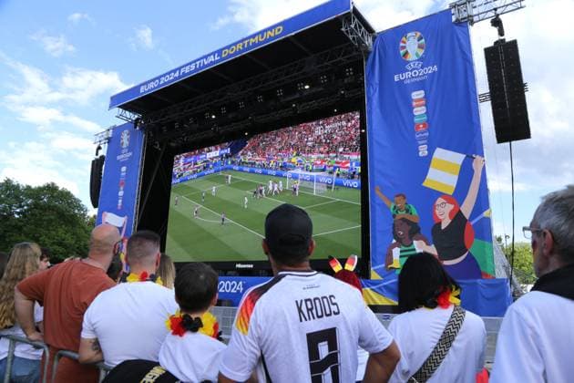19 06 2024 Dortmund, fan zone in Westfalenpark, also broadcast UEFA EURO2024 group match Germany vs. Hungary, final score 2 0