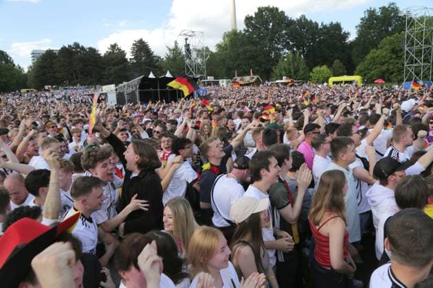19 06 2024 Dortmund, fan zone in Westfalenpark, also broadcast UEFA EURO2024 group match Germany vs. Hungary, final score 2 0