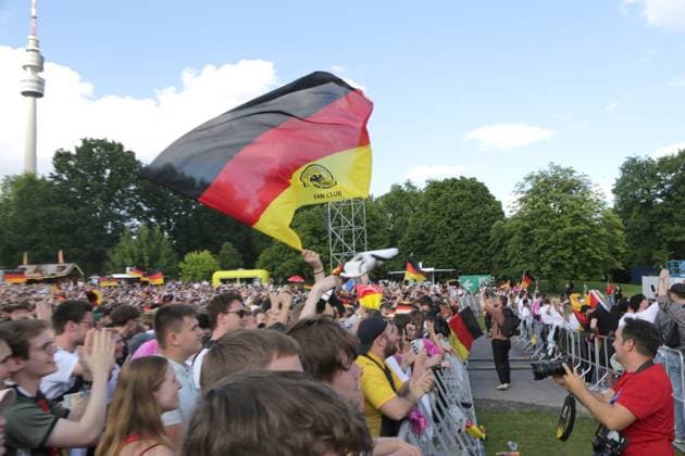 19 06 2024 Dortmund, fan zone in Westfalenpark, also broadcast UEFA EURO2024 group match Germany vs. Hungary, final score 2 0