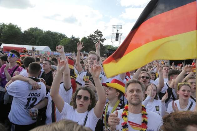 19 06 2024 Dortmund, fan zone in Westfalenpark, also broadcast UEFA EURO2024 group match Germany vs. Hungary, final score 2 0
